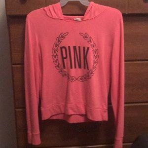 Pink Victoria’s Secret Hooded Sweatshirt Size Med